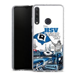 Silikon Glitter Case transparent-silber