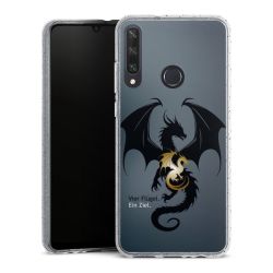 Silikon Glitter Case transparent-silber