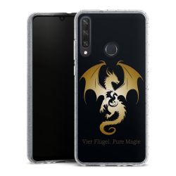 Silikon Glitter Case transparent-silber