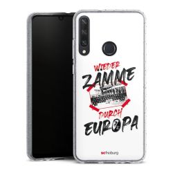 Silikon Glitter Case transparent-silber