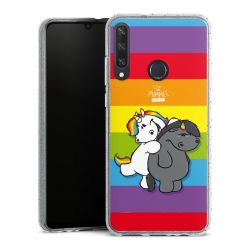 Silikon Glitter Case transparent-silber