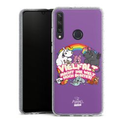 Silikon Glitter Case transparent-silber