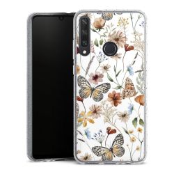 Silikon Glitter Case transparent-silber