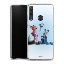 Silikon Glitter Case transparent-silber