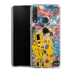 Silikon Glitter Case transparent-silber