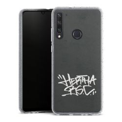 Silikon Glitter Case transparent-silber