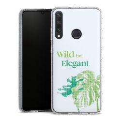 Silikon Glitter Case transparent-silber