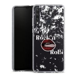 Silikon Glitter Case transparent-silber