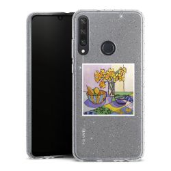 Silikon Glitter Case transparent-silber