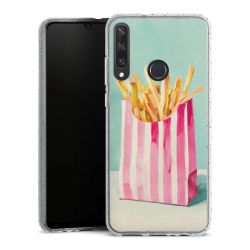 Silikon Glitter Case transparent-silber