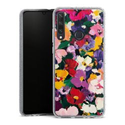 Silikon Glitter Case transparent-silber