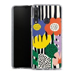 Silikon Glitter Case transparent-silber