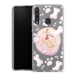 Silikon Glitter Case transparent-silber