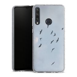 Silikon Glitter Case transparent-silber