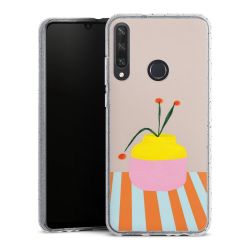 Silikon Glitter Case transparent-silber