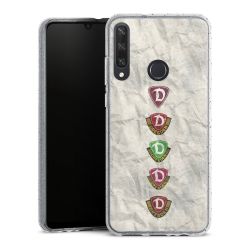 Silikon Glitter Case transparent-silber