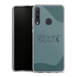 Silikon Glitter Case transparent-silber