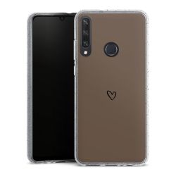 Silikon Glitter Case transparent-silber