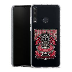 Silikon Glitter Case transparent-silber