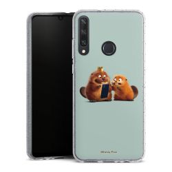 Silikon Glitter Case transparent-silber