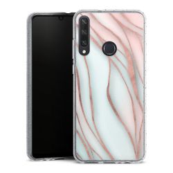 Silikon Glitter Case transparent-silber