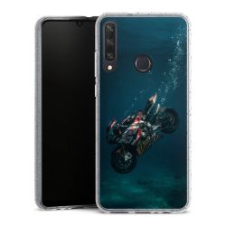 Silikon Glitter Case transparent-silber