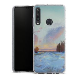 Silikon Glitter Case transparent-silber