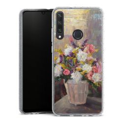Silikon Glitter Case transparent-silber