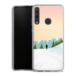 Silikon Glitter Case transparent-silber