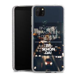 Silikon Glitter Case transparent-silber