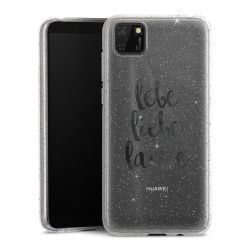 Silikon Glitter Case transparent-silber