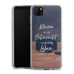 Silikon Glitter Case transparent-silber