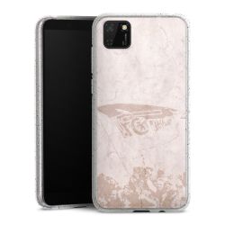 Silikon Glitter Case transparent-silber