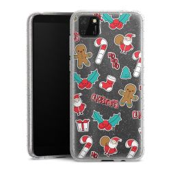 Silicone Glitter Case silver glitter