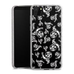 Silikon Glitter Case transparent-silber