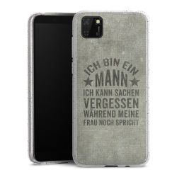 Silikon Glitter Case transparent-silber