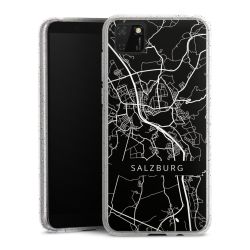 Silikon Glitter Case transparent-silber