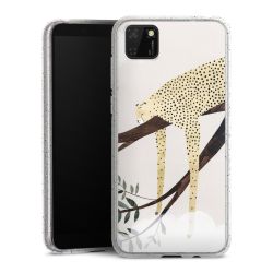 Silikon Glitter Case transparent-silber