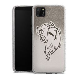 Silikon Glitter Case transparent-silber