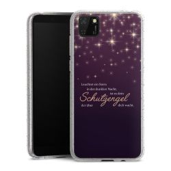 Silikon Glitter Case transparent-silber