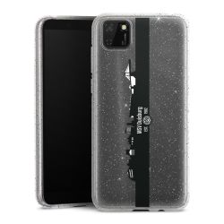 Silikon Glitter Case transparent-silber