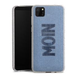 Silikon Glitter Case transparent-silber