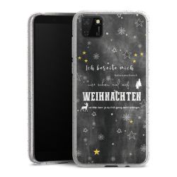 Silikon Glitter Case transparent-silber