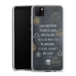 Silikon Glitter Case transparent-silber