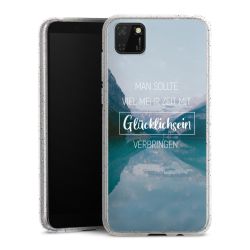 Silikon Glitter Case transparent-silber