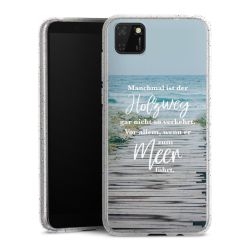 Silikon Glitter Case transparent-silber