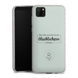 Silikon Glitter Case transparent-silber