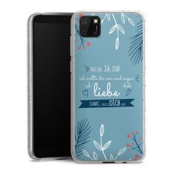 Silikon Glitter Case transparent-silber