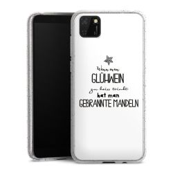 Silikon Glitter Case transparent-silber