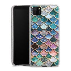 Silicone Glitter Case silver glitter